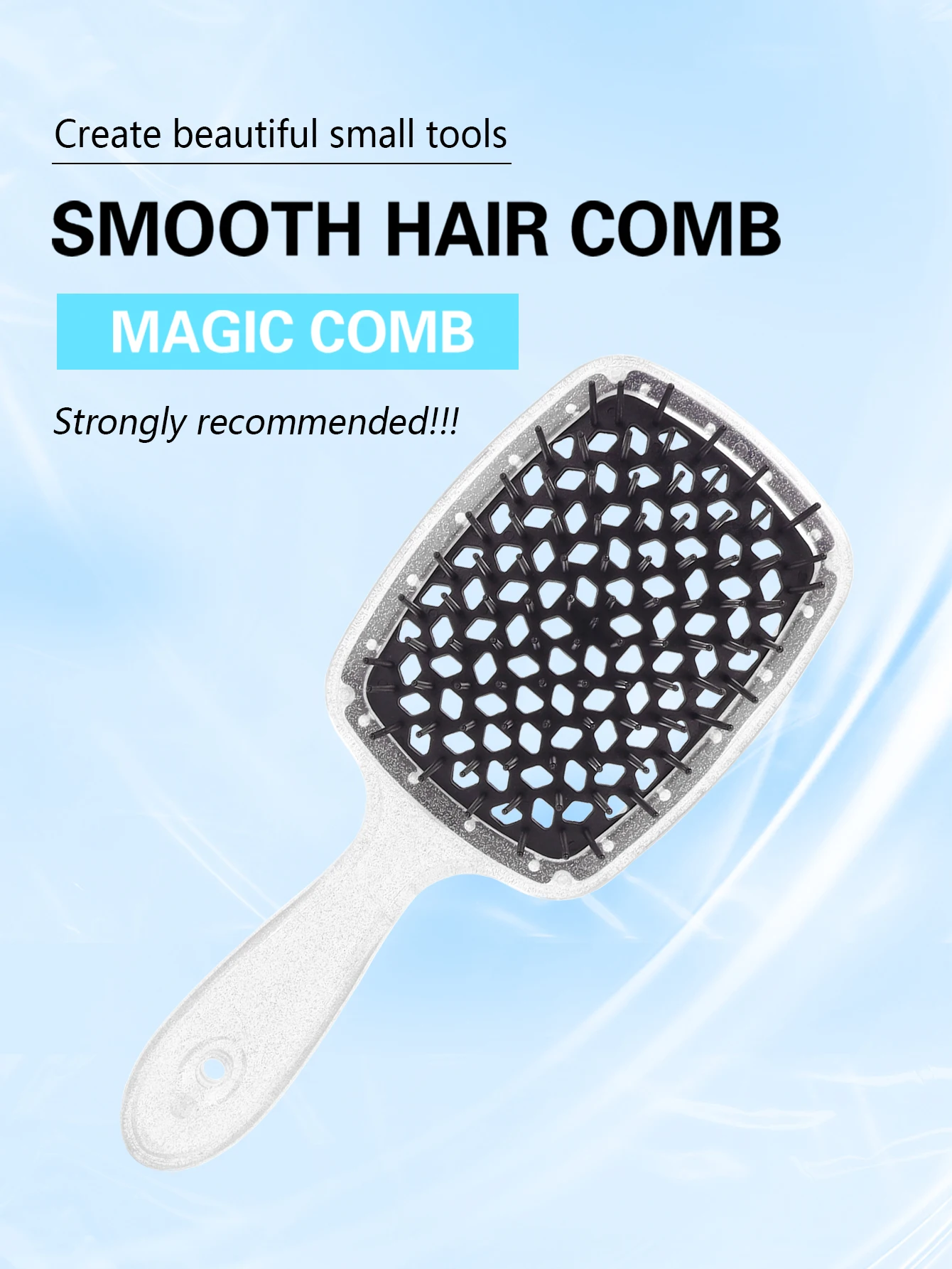 New Air Cushion Comb Tangled Hair Comb Hair Brush Massage Anti-static Hollow Out Wet Hair Brushes Barber Sequins Styling Tool