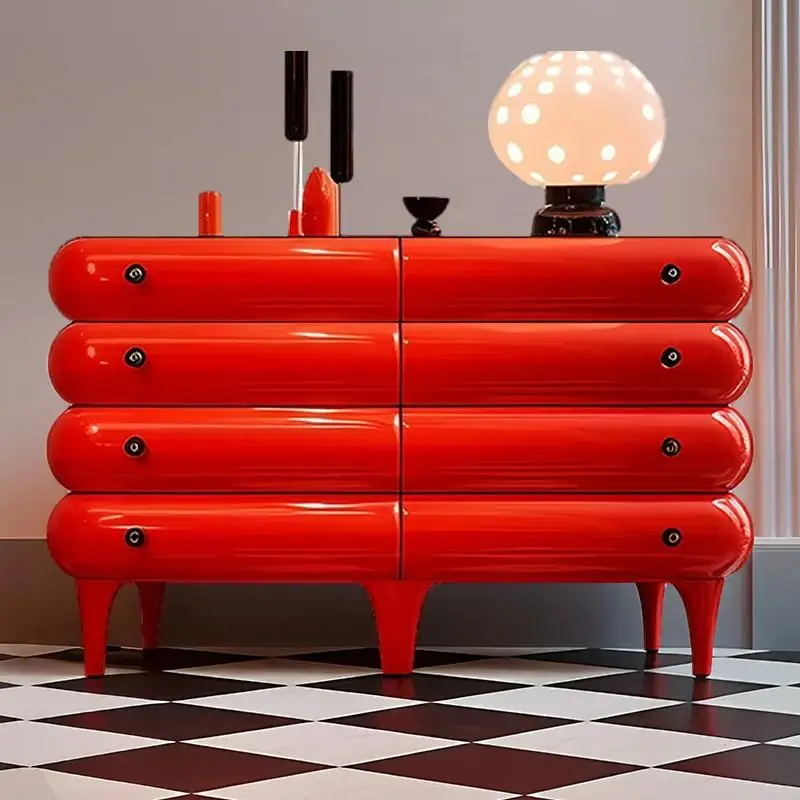 

Art side cabinet eight bucket cabinet creative high-end modern solid wood furniture