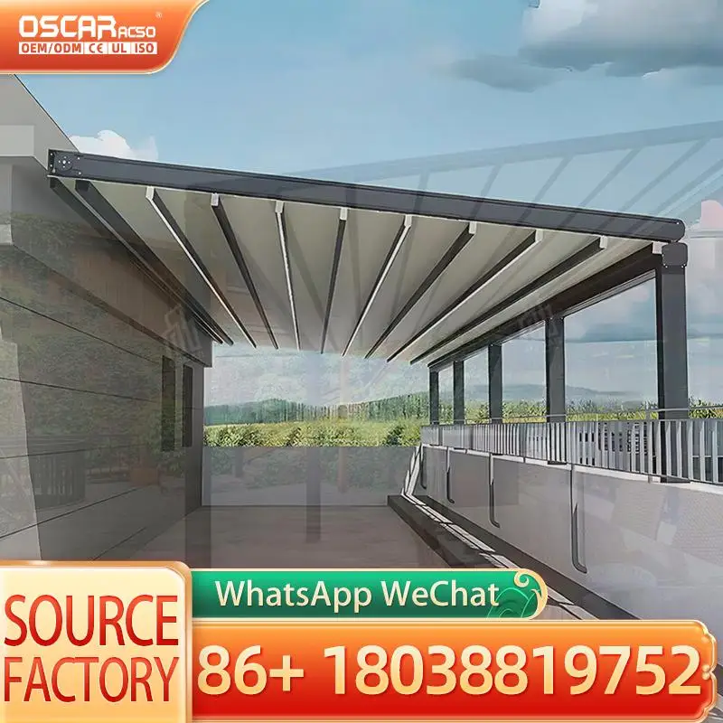 

Открытый электрический водонепроницаемый навес, классический роскошный ветрозащитный биоклиматический навес для использования в саду на заднем дворе, выдвижной навес Pergo