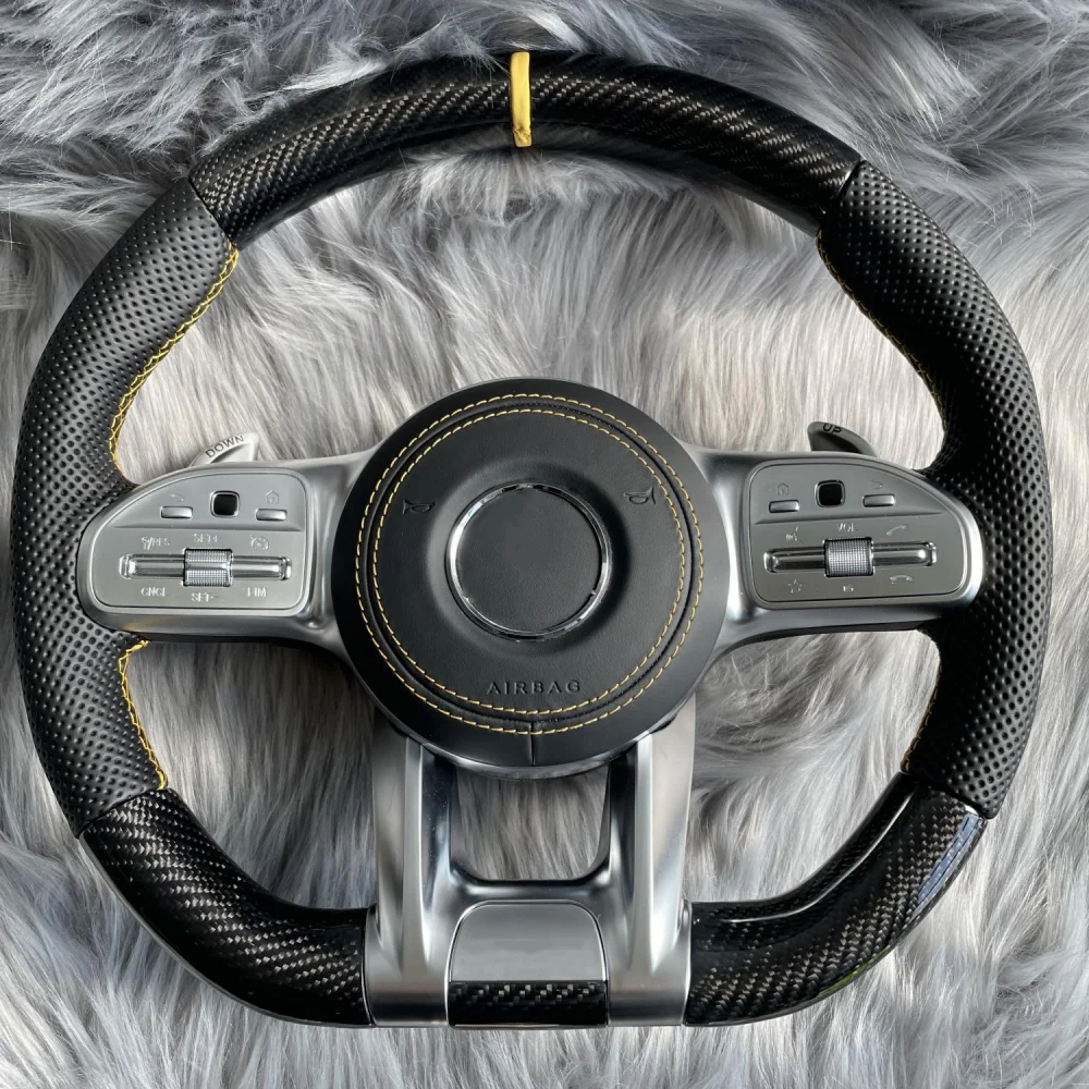 For Mercedes-Benz AMG A-Class B-Class C-Class E-Class S-Class 05-22 Full Series Customized Carbon Fiber Steering Wheel Assembly