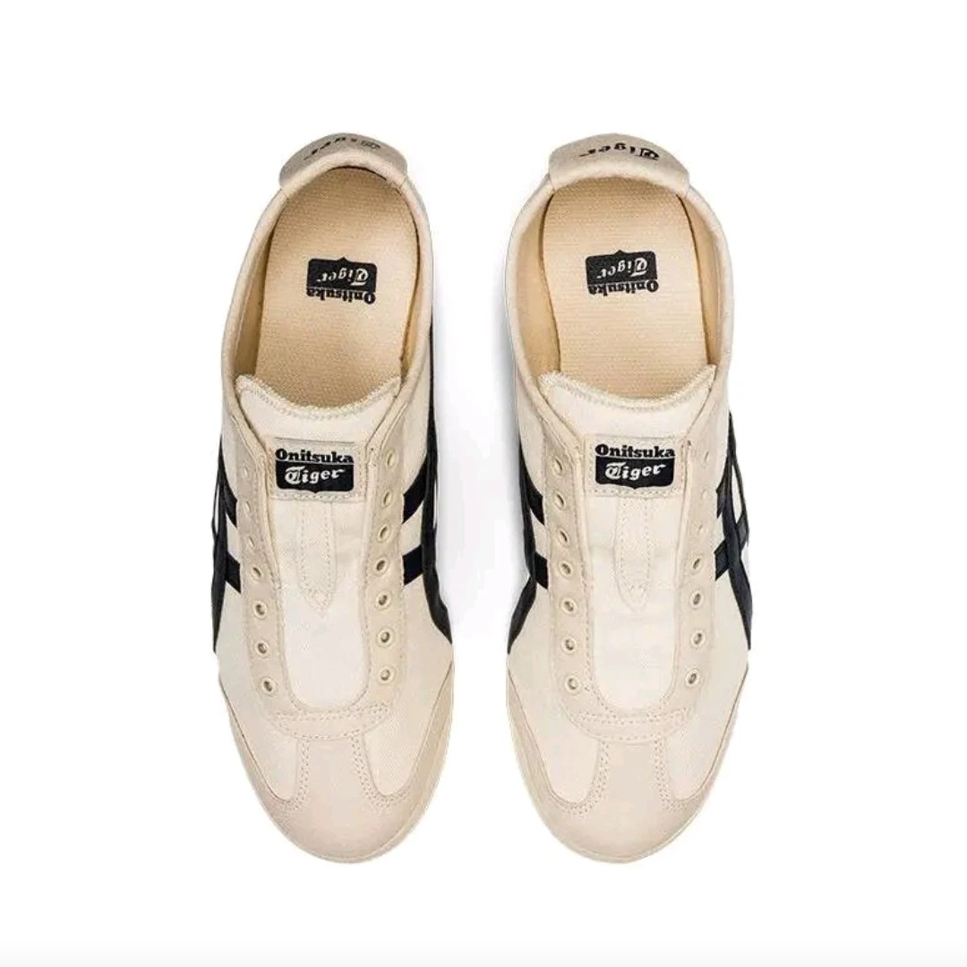 أحذية Onitsuka Tiger MEXICO 66 للرجال والنساء للتزلج، ثبات، أحذية رياضية يومية، أبيض/أسود #4