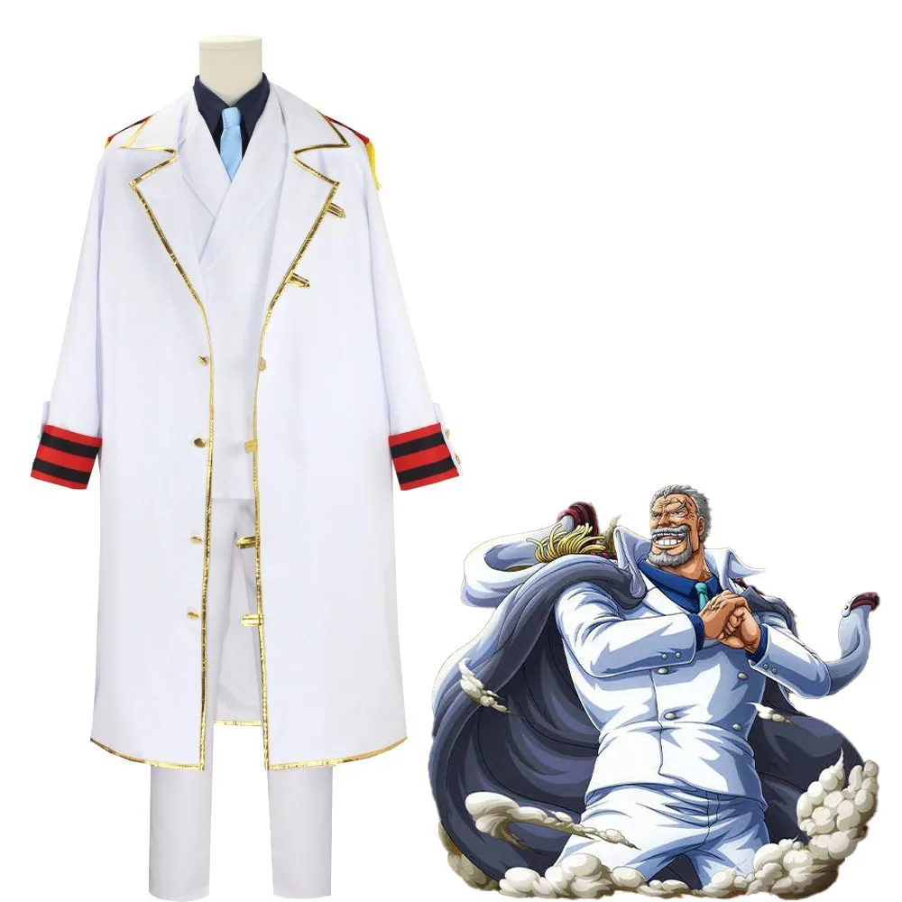 

New Arrival! In Stock - Navy Forces Vice Admiral Garp Cosplay Costume. Includes Shirt, Pants, and Cloak (Full Set)