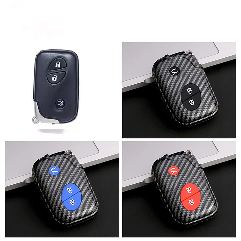 4 Buttons Carbon ABS Car Key Case Cover Fob for Lexus GS430 ES350 GS350 LX570 IS350 RX350 IS250 Key Shell