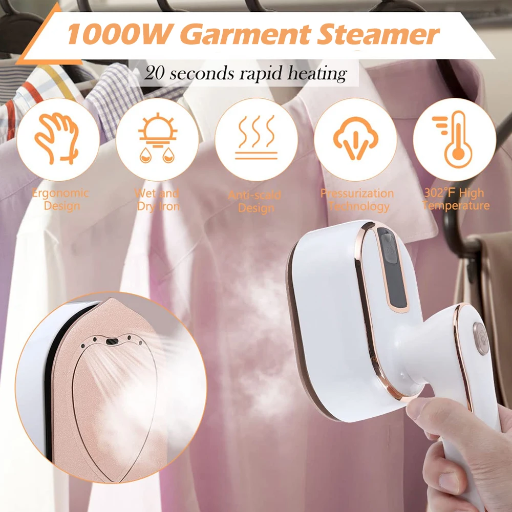 ferro de passar roupa Mini Ferro A Vapor Para Roupas Garment Steamer Foldable Handheld Travel Steam Iron Ferro Elétrico Cerâmico Wet Dry Ironing Machine ferro a vapor vaporizador ferro de passar roupa portatil plancha