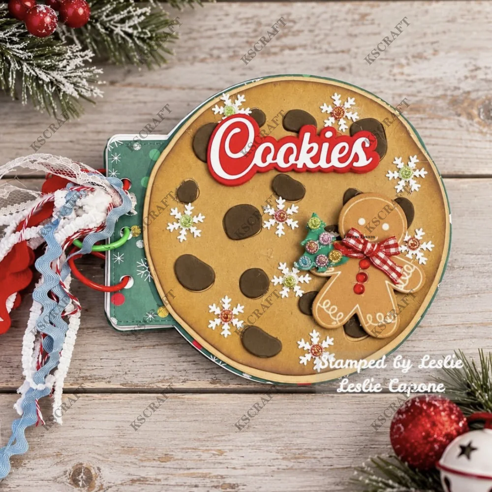KSCRAFT Cookie Mini Album Cutting Dies Stencils for DIY Scrapbooking Decorative Embossing DIY Paper Cards