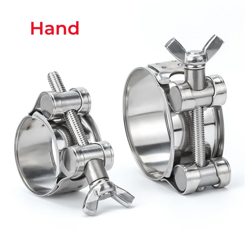 304 الفولاذ المقاوم للصدأ قوية المشبك خرطوم أنابيب المياه الهواء العادم الوقود كليب دراجة نارية الخمار المشابك دائم ختم أداة لحام #3