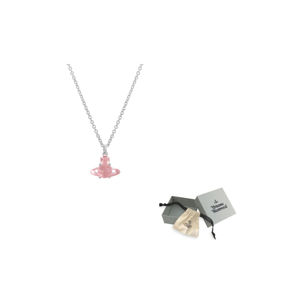 

Vivienne Westwood Zircon Brass Necklaces Women's Neon Pink 8053195136247