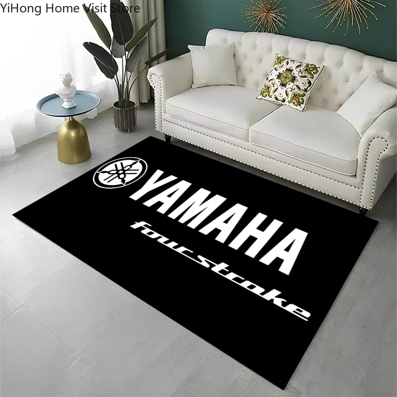 News Y-Yamaha Racing Moto Sign Carpet Rug for Playroom Bedroom Living Room Sofa Home Decor,kids Game Area Rug Non-slip Floor Mat