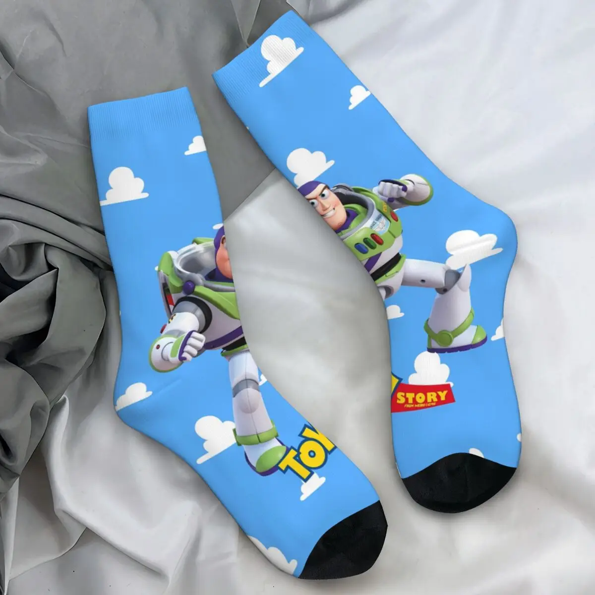 Men Socks Buzz Lightyear Stockings Winter Trendy Soft Socks Design Skateboard Anti Skid Socks