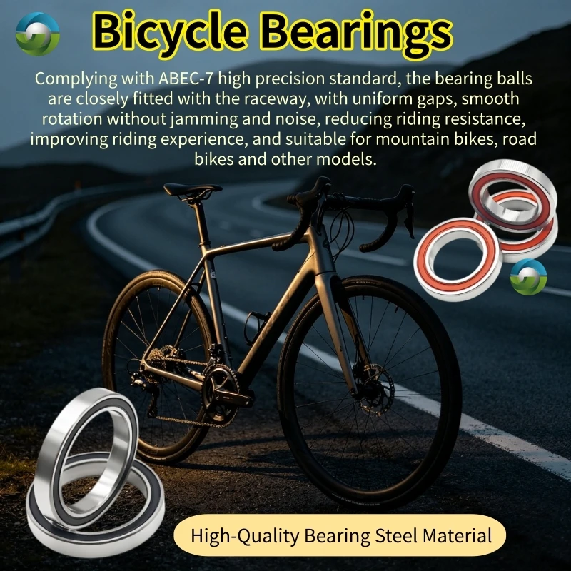 

Комплект из 4 велосипедных подшипников (16x31x10, 16x28x7, 17x26x5 мм) с резиновым уплотнением ABEC-7 для колес, ступиц, кареток и педалей горных и шоссейных велосипедов