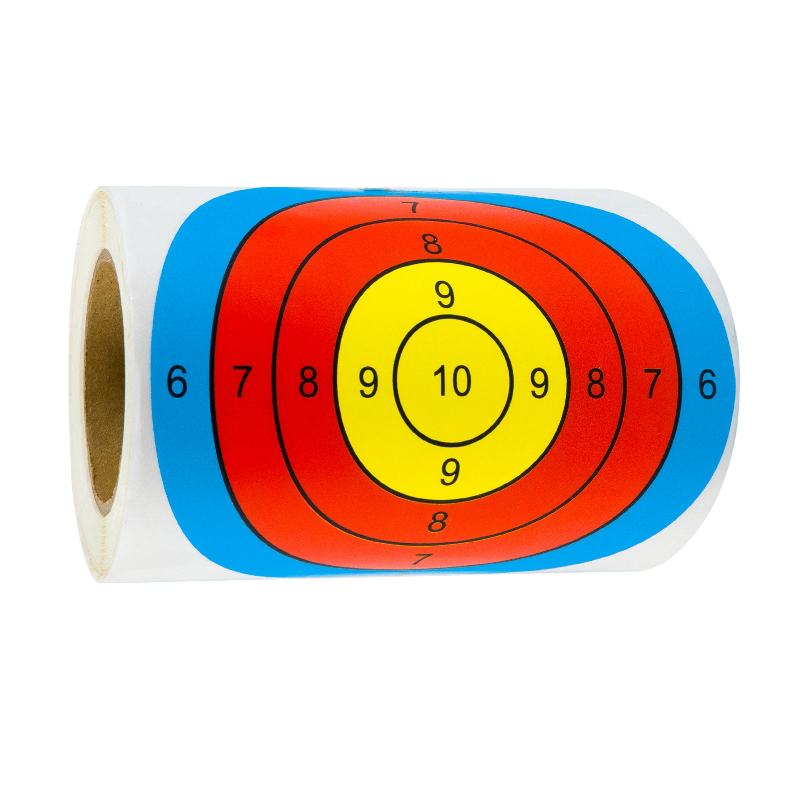 Colorful Circular Digital Target Stickers 100Pcs 4inch Shooting Practice Target Stickers Shooting Target Training Supplies Stickers Shooting Target Labels (Can Be Used for Real Gun Practice and Airgun Practice)