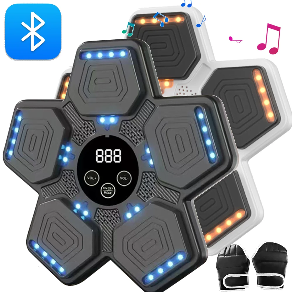 Smart Bluetooth Music Boxing Machine Wall Boxing Target LED Lighted USB Charging Sandbag Boxing Training Target Boxing Equipment