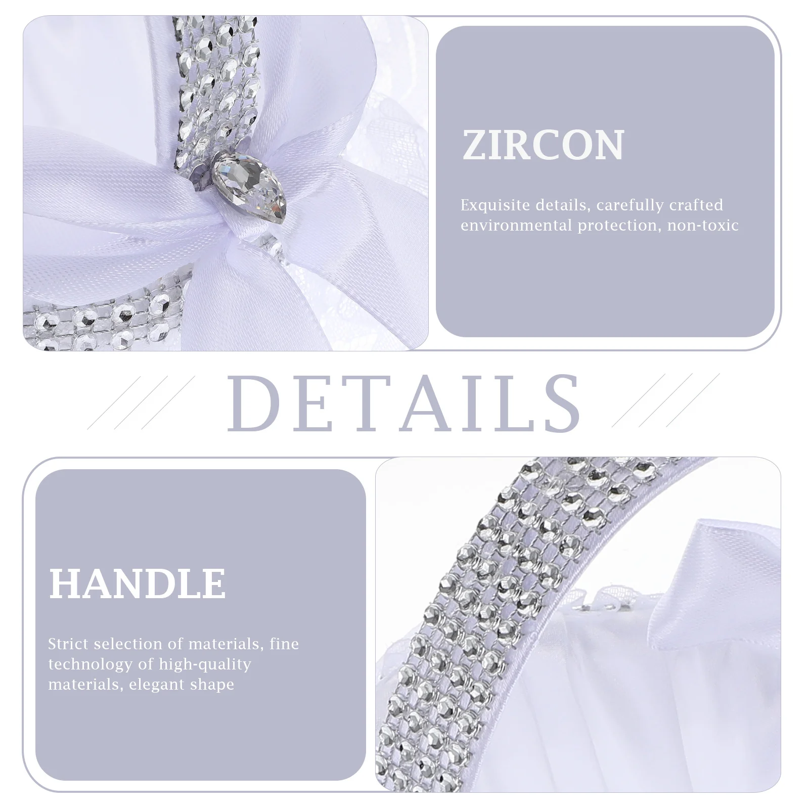 1 قطعة زهرة فتاة الدانتيل الأبيض تصميم الزفاف زهرة الحاويات لبتلات الحلوى تخزين ديكور حفل الزفاف العرض #6