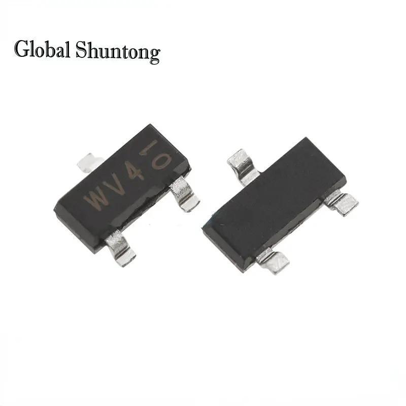 100 Stuks Bat54 S Sot-23 Wv4 Originele 0.2a 30V Smt Schottky Transistor Triode
