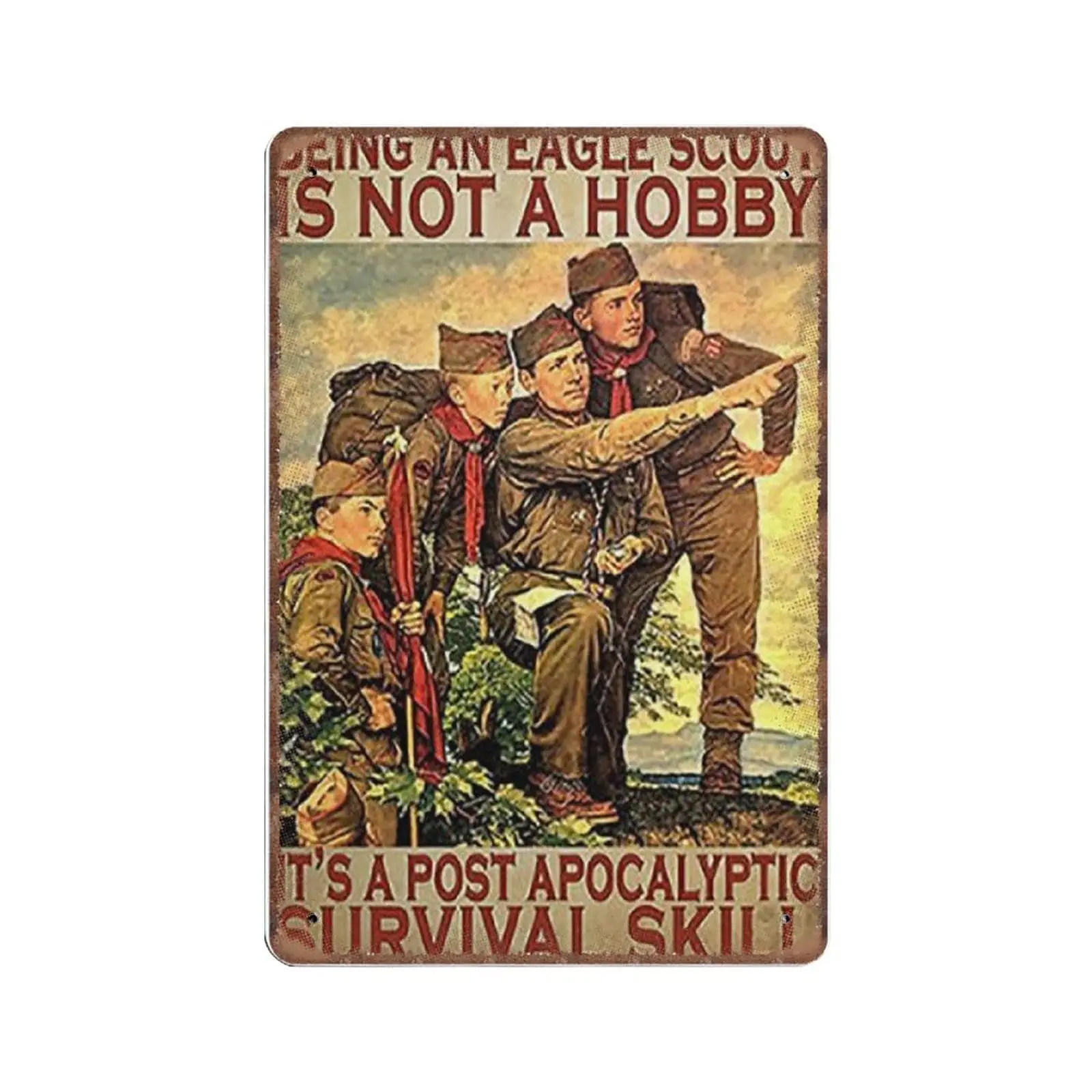 snowsun Metal Sign Being An Eagle Scout Is Not A Hobby Vintage Signs Retro Tin Signs Aluminum Sign for Kitchen Home Garden  sign