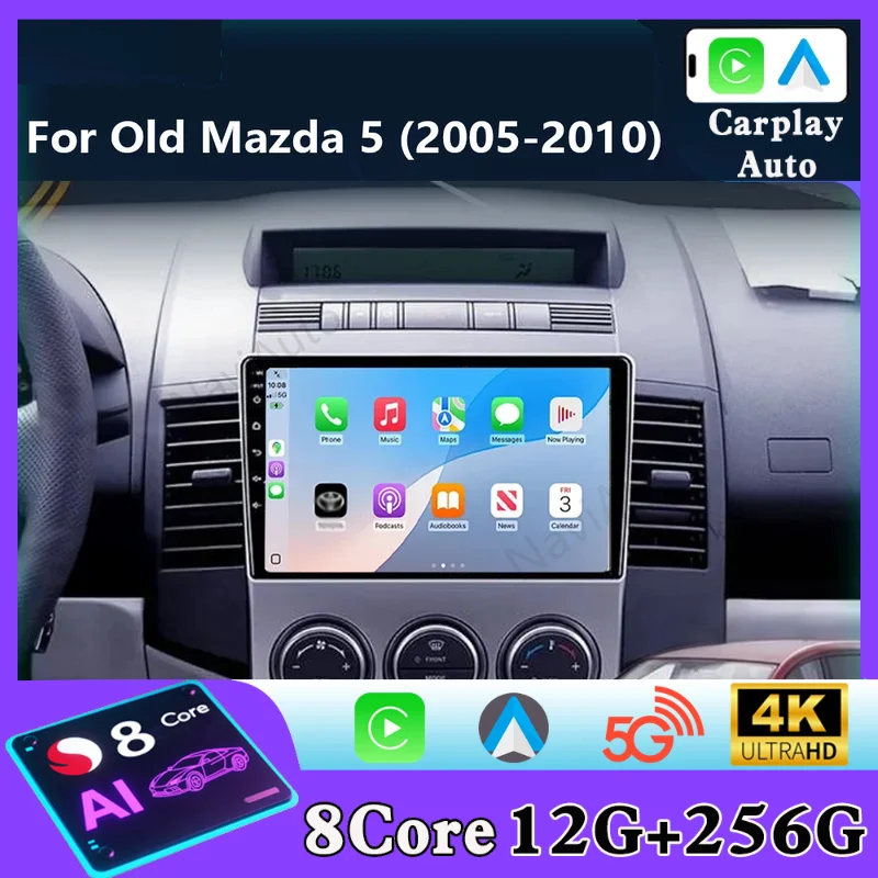 Car Radio Multimedia GPS for Mazda 5 Mazda5 2005 - 2008 Stereo 2 Din Autoradio12 Auto CarPlay Dvd  Car Stereo