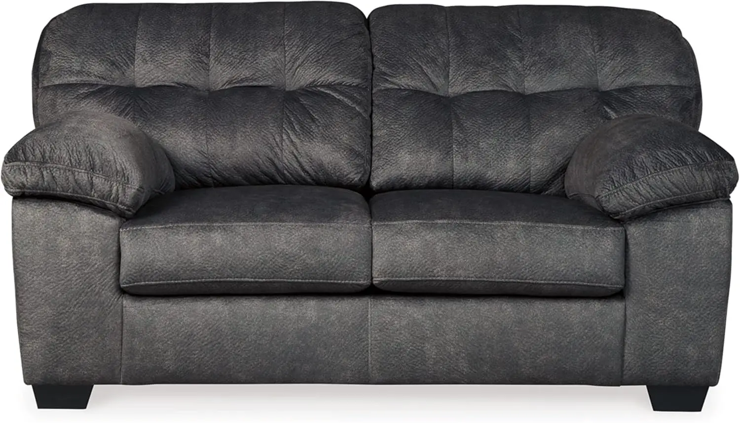 Design by Ashley Accrington Plush Loveseat with Tufted Back, Gray