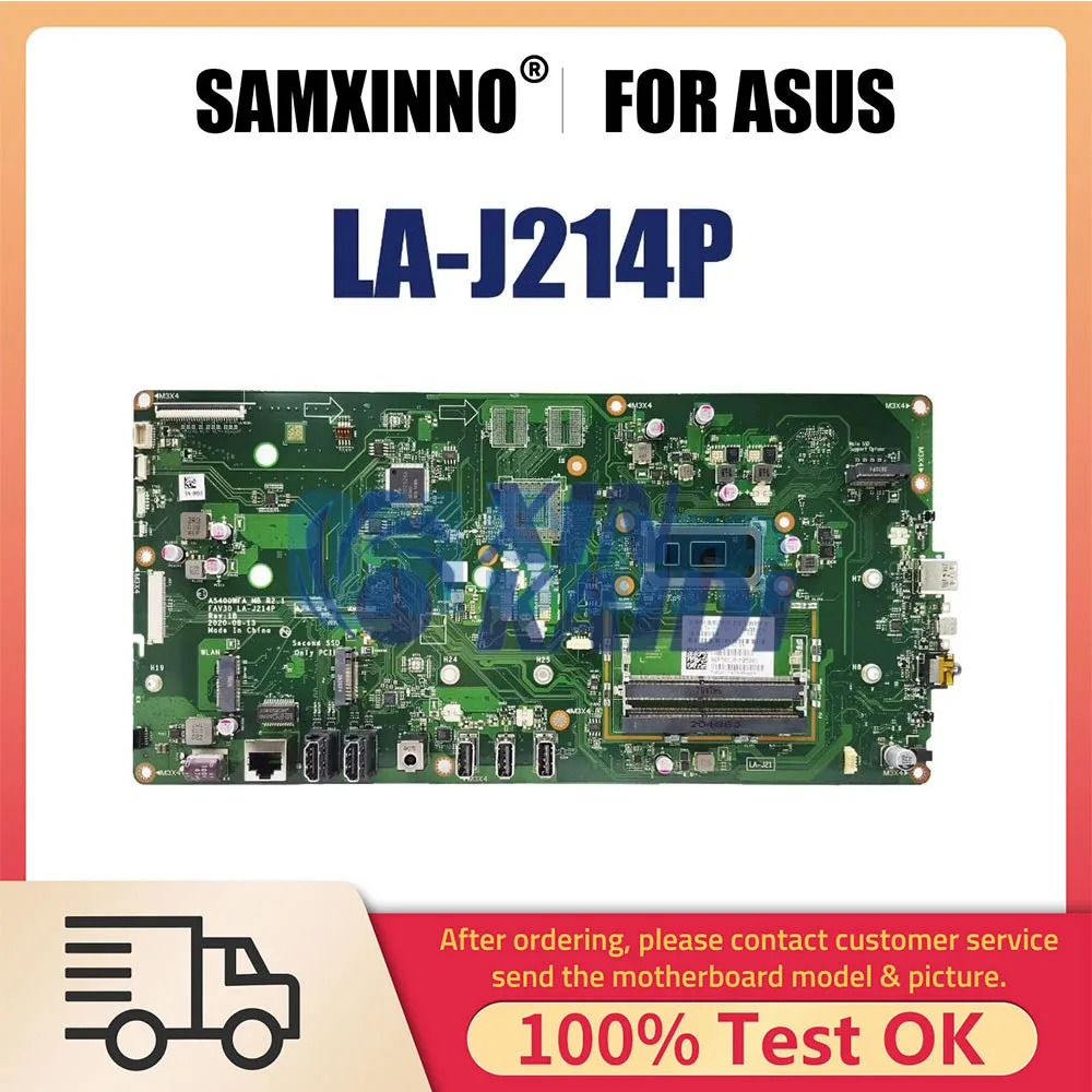 

Notebook Mainboard For ASUS Zen AiO 24 A5400 A5400WFA LA-J214 Laptop Motherboard With i5-10210U CPU i7-10510U CPU Systemboard