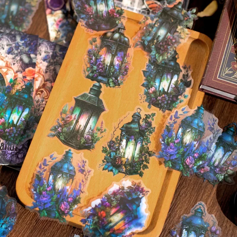 20Sheets Stickers Package PET Sticker Gothic Manor Retro Handbook Material Decorative DIY Scrapbook cut 156*89mm Stationery