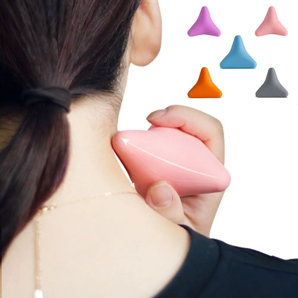 1pcs Plantar Pain Relief Neck Four-corner Massager Muscle Massager Point Press Tool Massage Tool Release Silicone Massage Cone