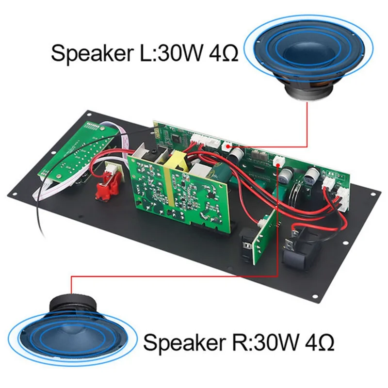 High Power DSP Bluetooth 5.3 Amplifier Board 8-18 Inch Trolley Speaker Outdoor Audio Amp Module Mono 60W Stereo Ampn01r