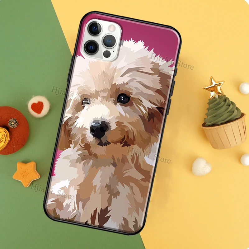 Cure Cartoon Poodle Coque Phone Case For iPhone 11 14 12 Pro Max 13 Pro XS MAX 6 7 8 Plus 5S SE 2020 X XR Cover