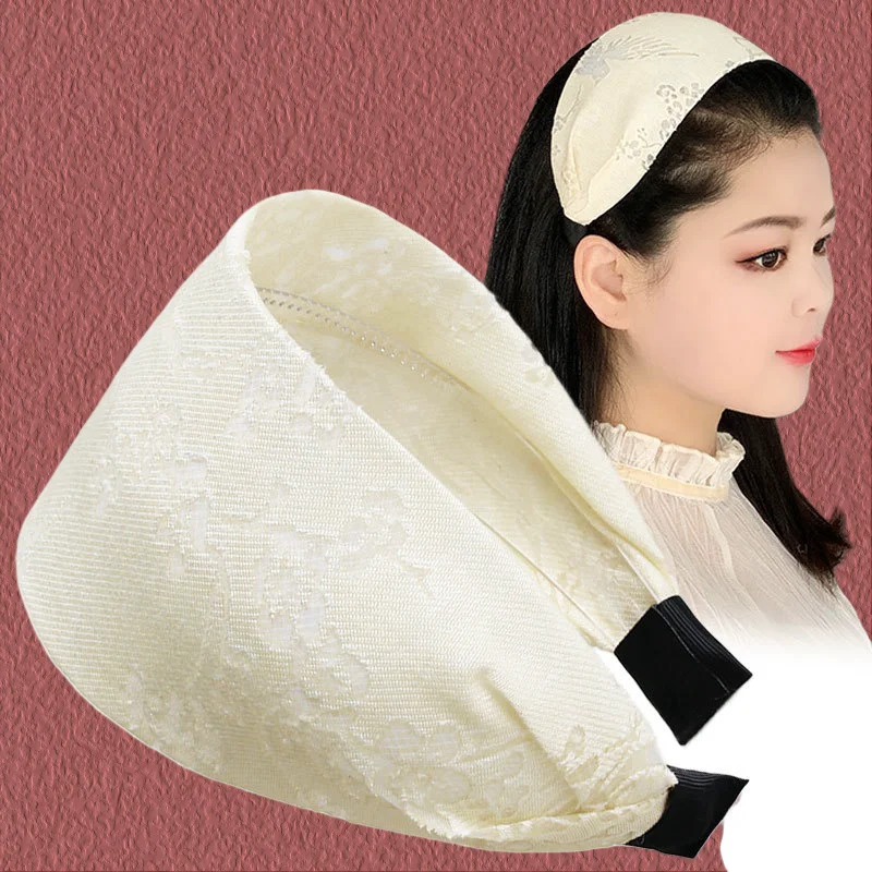 Vintage Wide-brimmed Headband  Mom  Cover White Hair Headband  Original Anti-skid with Teeth  Pressure   Haar Accessoires Women