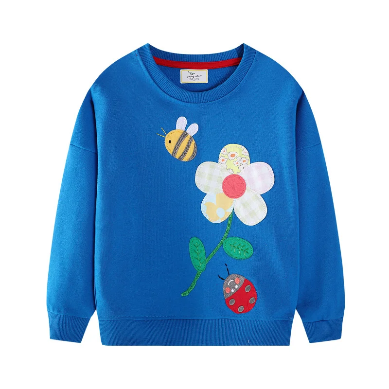 Jumping Meters 2-7T Mädchen Sweatshirts Herbst Frühling Baumwolle Langarm Tiere Kinderkleidung Kleinkind Shirts