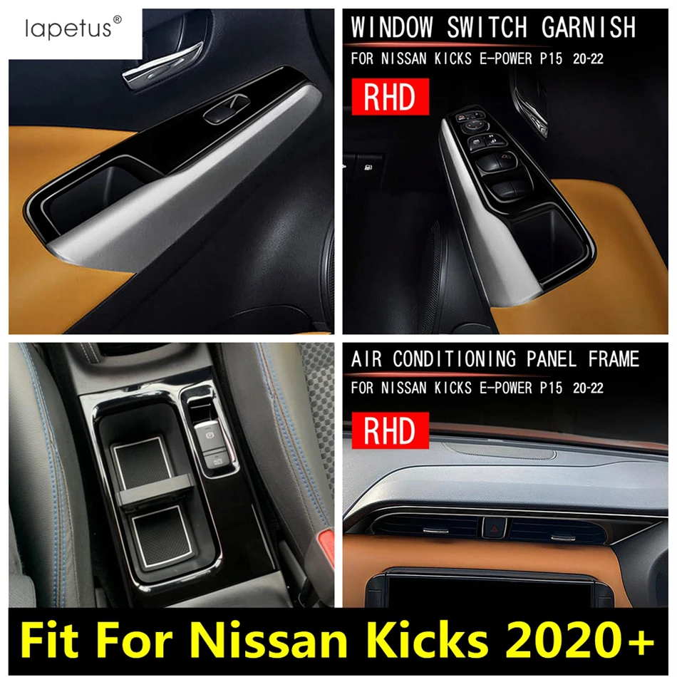 

Right Hand Drive Central Control Air Vent Gear Shift Panel Window Lift Button Cover Trim Accessories For Nissan Kicks 2020 -2024