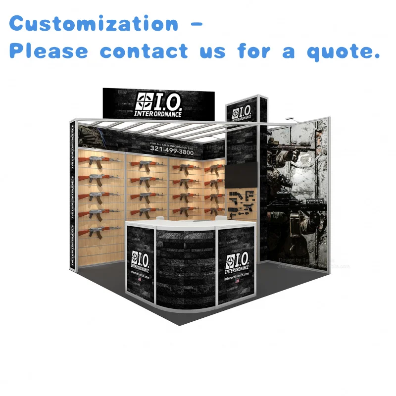 custom.10x10 Easy to Install Exhibition Tradeshow Display Stand With Slatwall