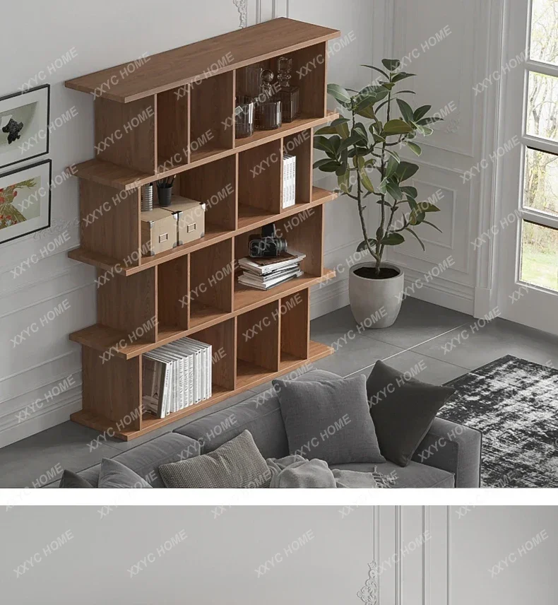 Cy Nordic Solid Wood Bookshelf Simple Modern Study Living Room Multi-Layer Display Decoration Bookcase Shelf