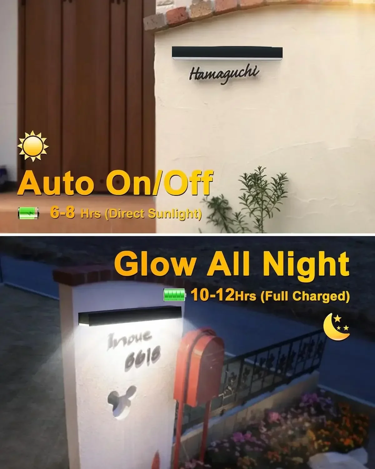 Solar Sign Light Outdoor Ultra Bright Address Lights Solar House Number Light Waterproof Wall Lamp LED Outdoor Sign Lighting