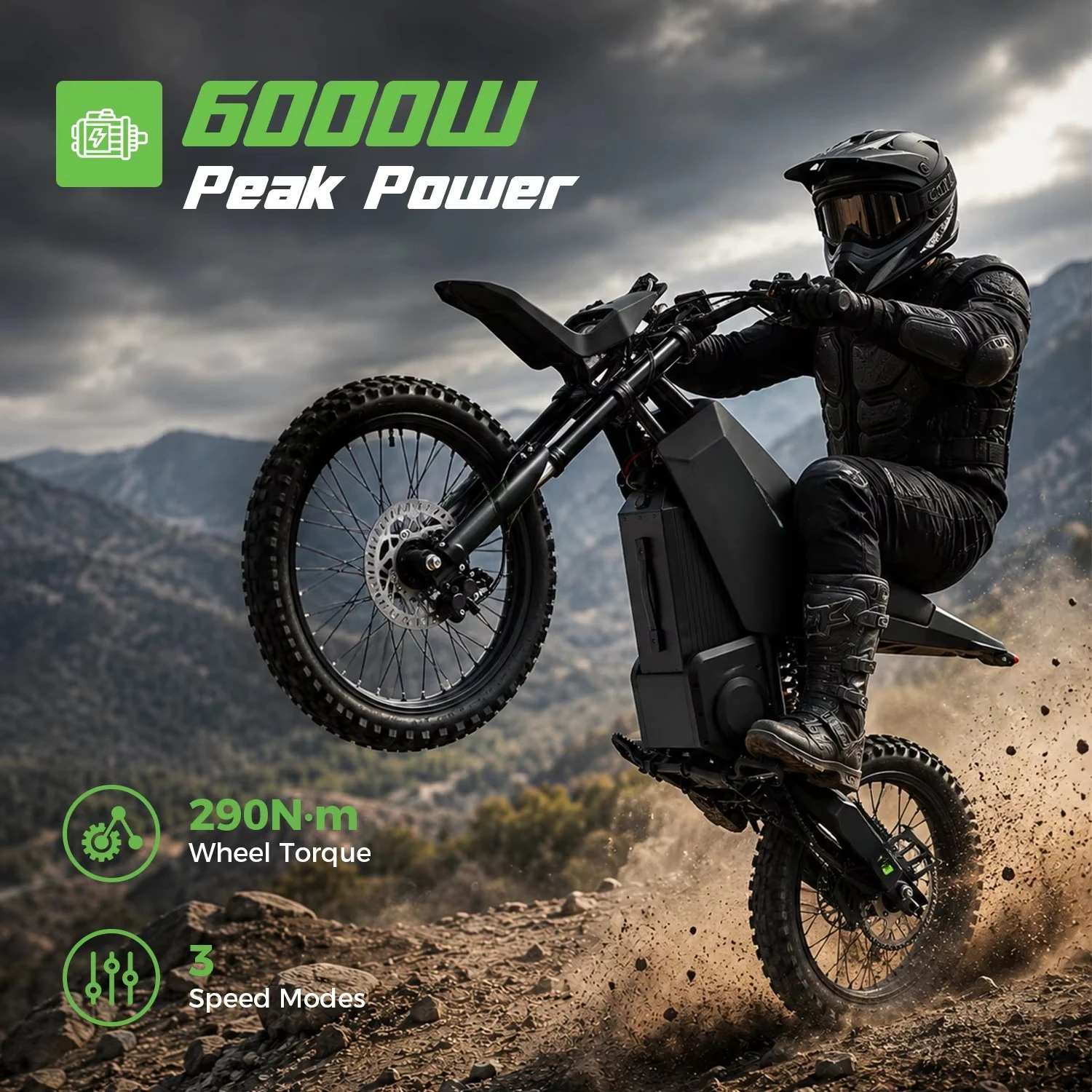 EER Off-road electric motorcycle Vipcoo H6 mountain electric bike, powerful electric high-speed adventure off-road motorcycle