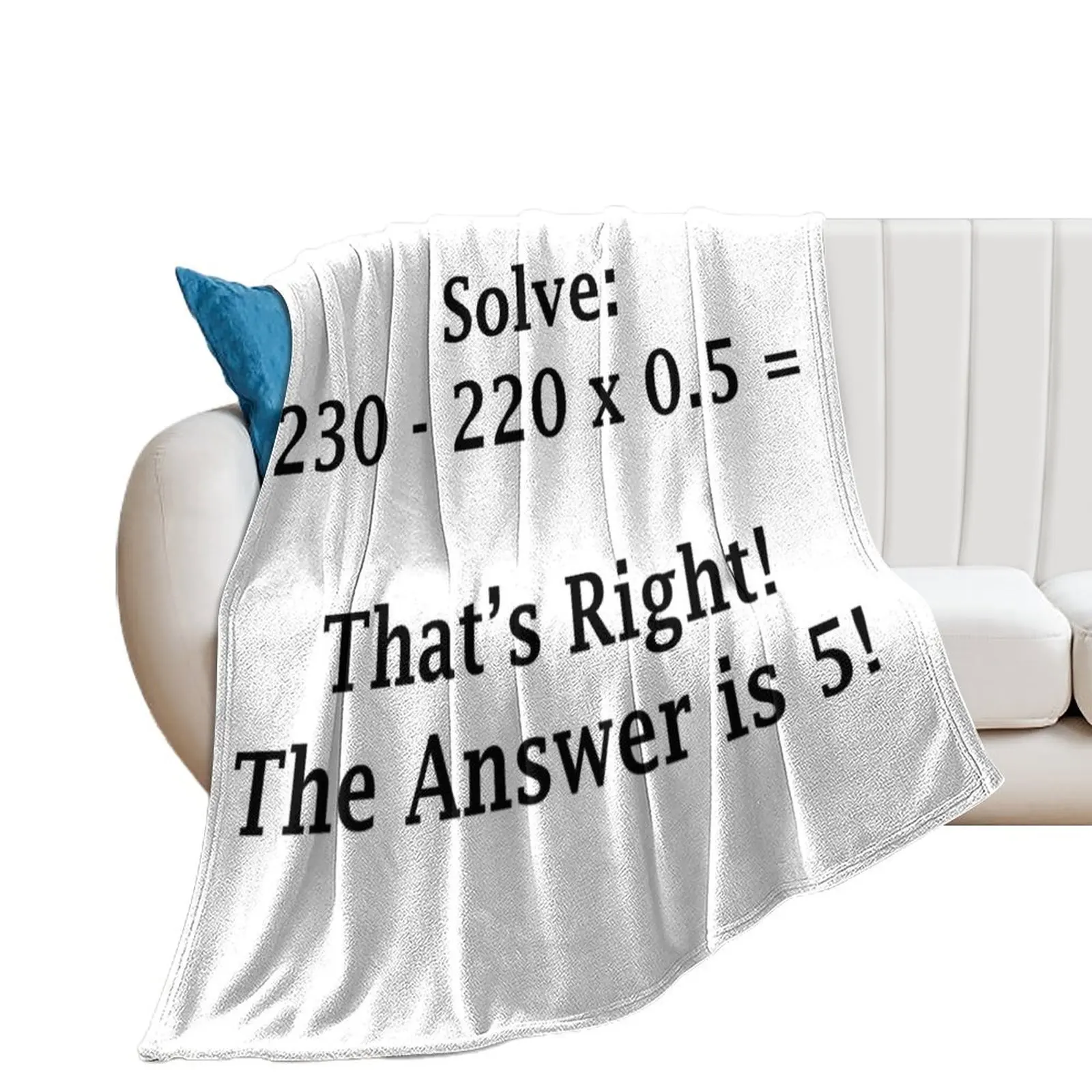 Math Joke Factorial Equation Throw Blanket Luxury Throw Decoratives bed plaid Blankets