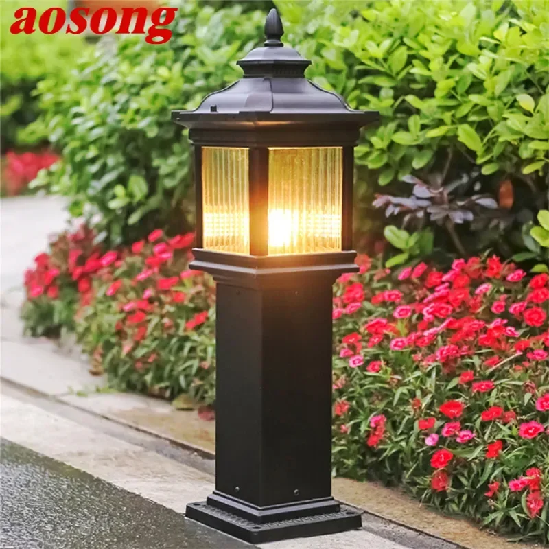 

AOSONG Contemporary Outdoor Lawn Lamp LED Electric Waterproof Villa Garden Courtyard District Residential Quarters Lawn Lamp ﻿