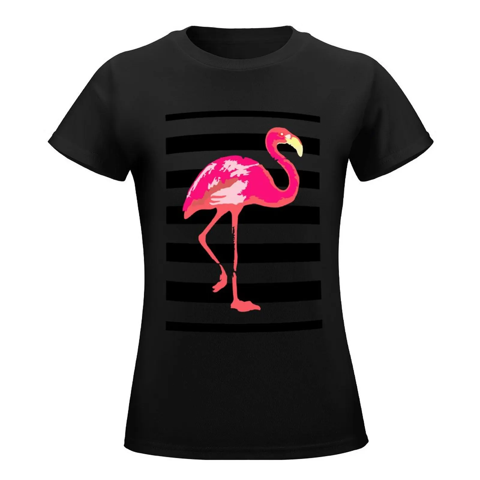 Flamingo T-Shirt Short sleeve tee summer clothes Women's summer blouses 2024