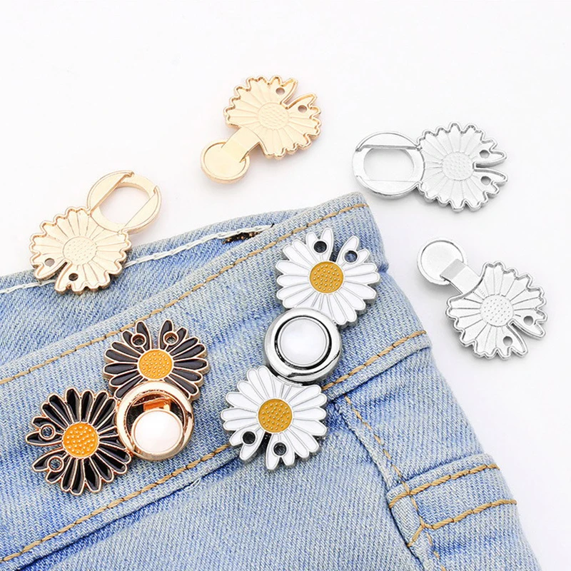 1Pc Tighten Waist Button for Women Skirt Pants Jeans Adjustable Waist Clip Metal Pins Clothing Accessories