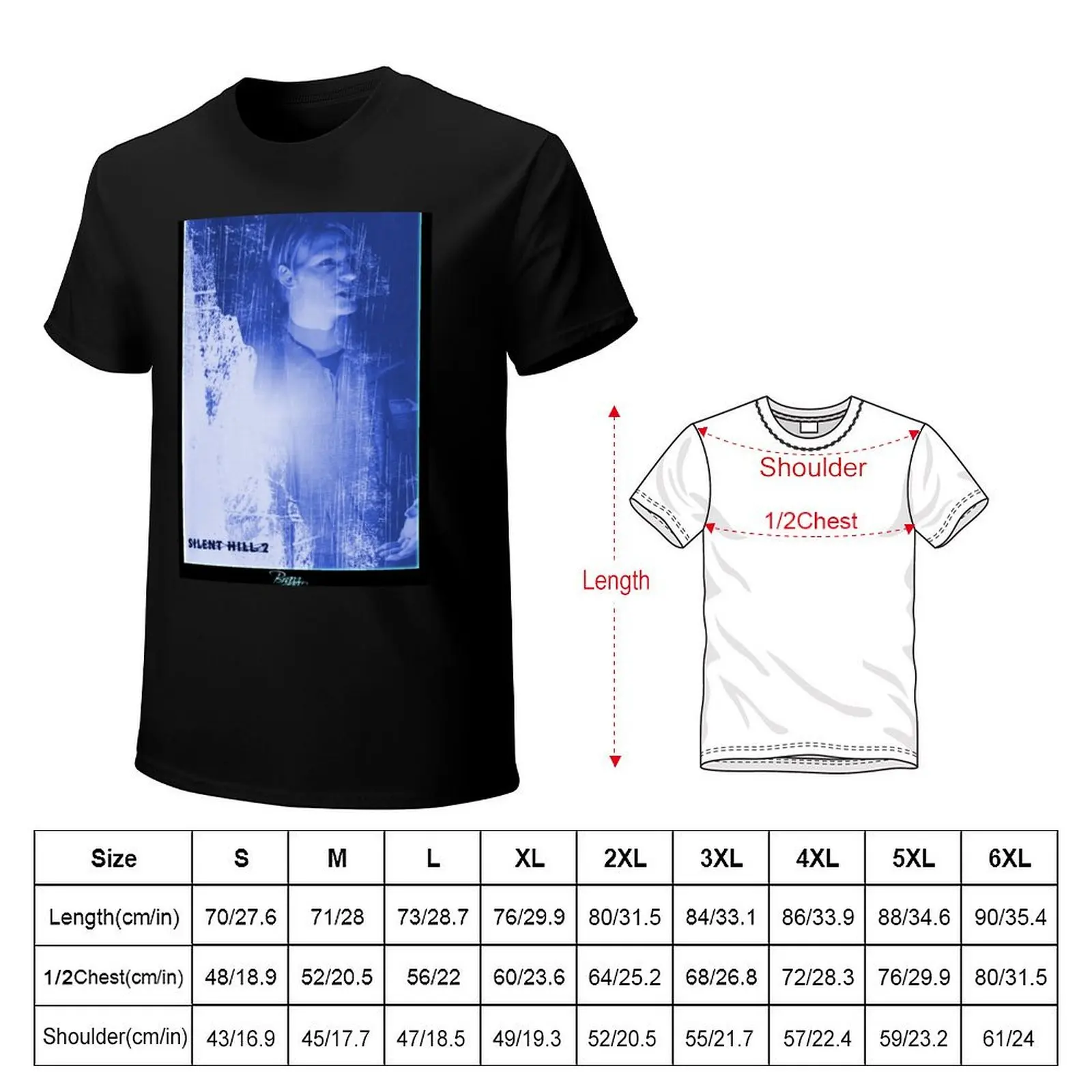 Silent Hill 2 - James Sunderland (Frozen Blue) T-Shirt Creative Graphic Tee Shirt