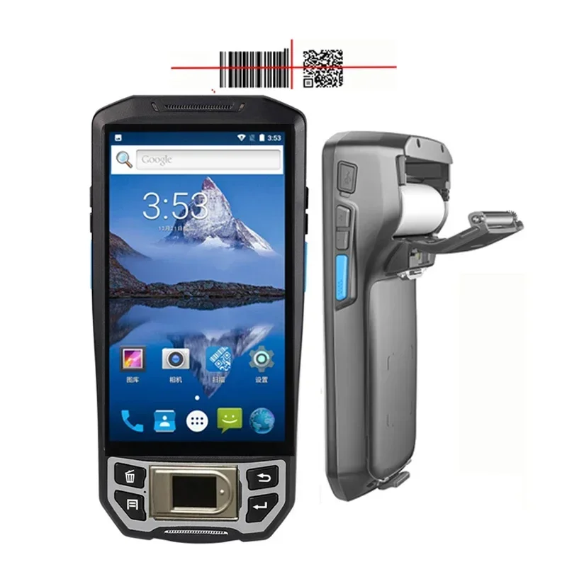 2026/cheap price GPS Wearable device 4G touch screen handheld pda barcode scanner android pda with built in thermal printer