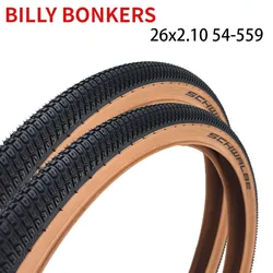 BILLY BONKERS 26x2.10 Bike Tire Steel Wire Tire for MTB Dirt Jump Brown Edge 54-559 Bicycle Tyre Cycling Parts