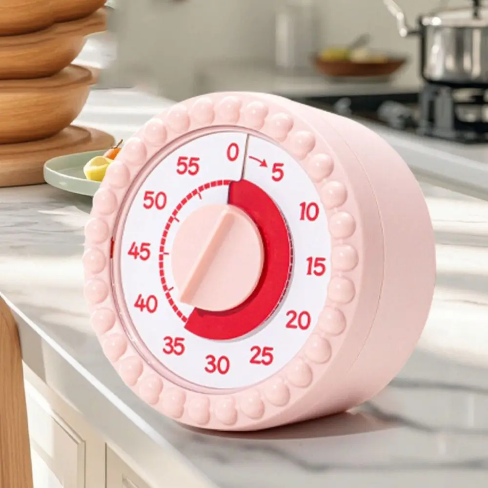 

Alarm Clock 60-Minutes Visual Timer Ultra Silent Visualization Kitchen Mechanical Timer With Stand Time Management