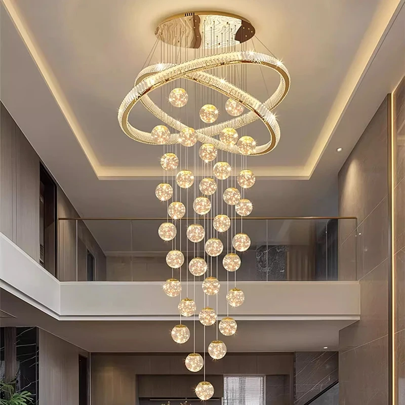 Nordic Home Decoration Stair Chandelier Living Room And Dining Room Pendant Lights Ceiling Light Indoor Lighting
