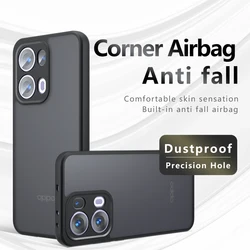For OPPO Reno 13,Reno 13 Pro Case Shockproof Frosted Skin Feel Matte PC+TPU Anti-fingerprint Transparent Cover For Reno13