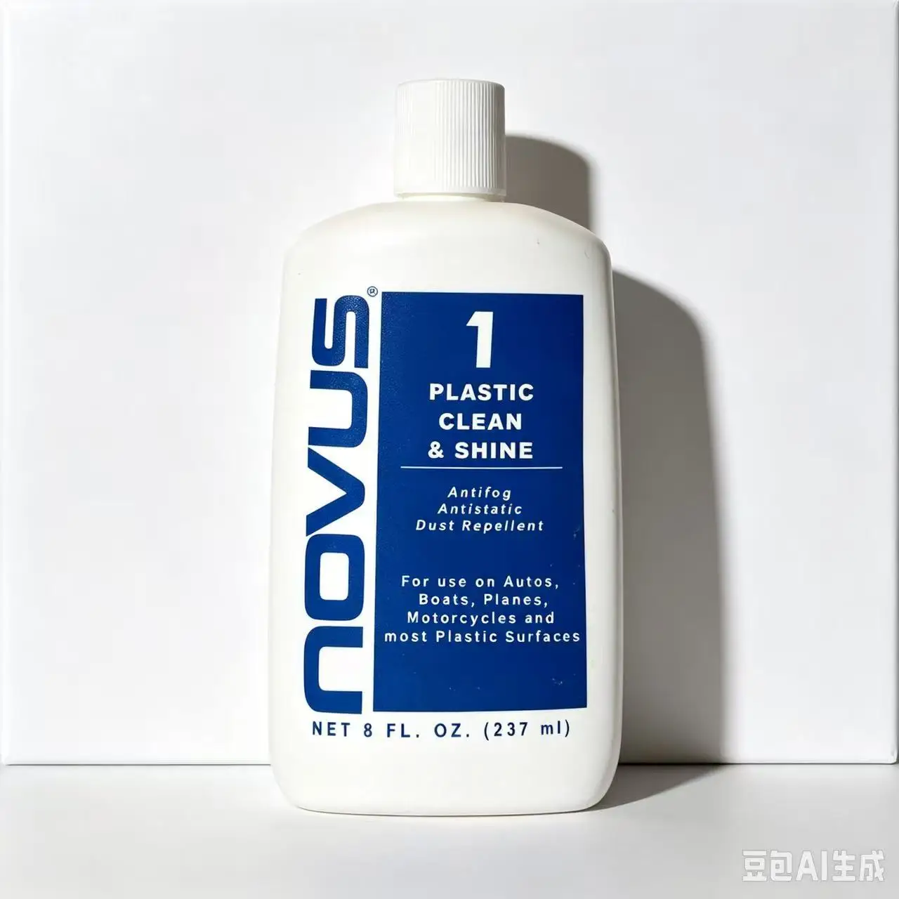 NOVUS 1 Plastic Polish Clean Shine Protect 237ml Anti Static Anti-fog Dust Repellent For Acrylic Plastic Surfaces Maintenance
