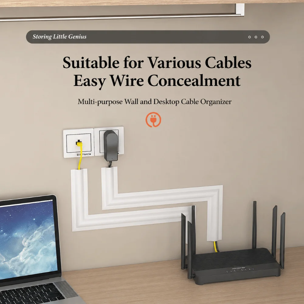 Professional PVC Floor Cable Cover 300cm Soft Wall Wire Concealer No Drill Self Adhesive Cord Raceway Carpet/Floor