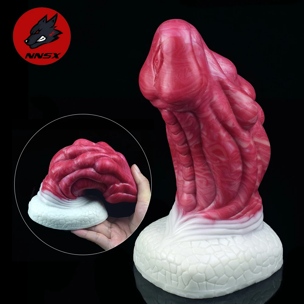 

NNSX Thick Anal Dildo With Sucker Triangel Cock Head Small Monster Muscular Alien Penis Plug Vagina Masturbation BDSM Gay Toys