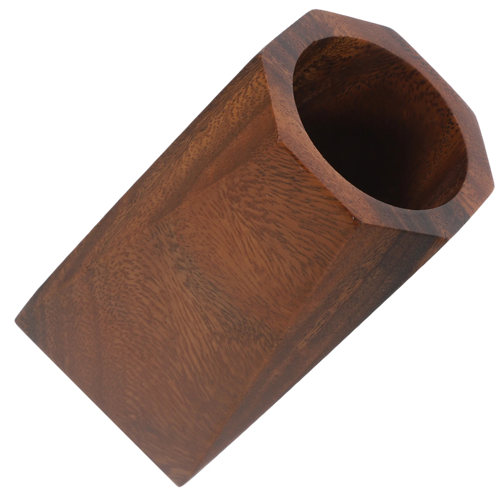 

Premium Wooden Pencil Holder Solid Black Walnut Desk Organizer for Stationery Utensils and Office Supplies Home Office Decor