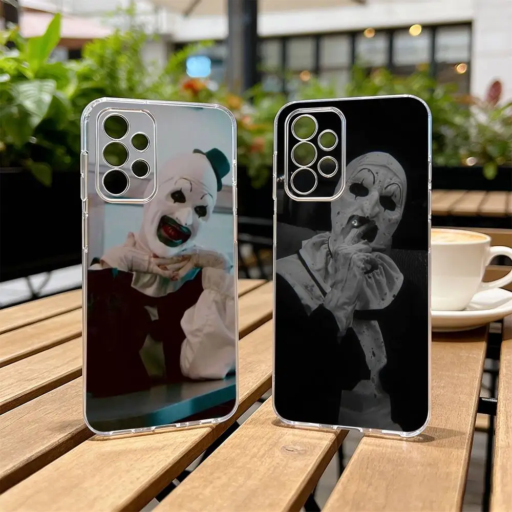Coque de téléphone Art the Clown horror Terrifier en silicone transparent souple pour Samsung S25, S24, S21, S22, S23, S30, Ultra, S20, Plus, Fe