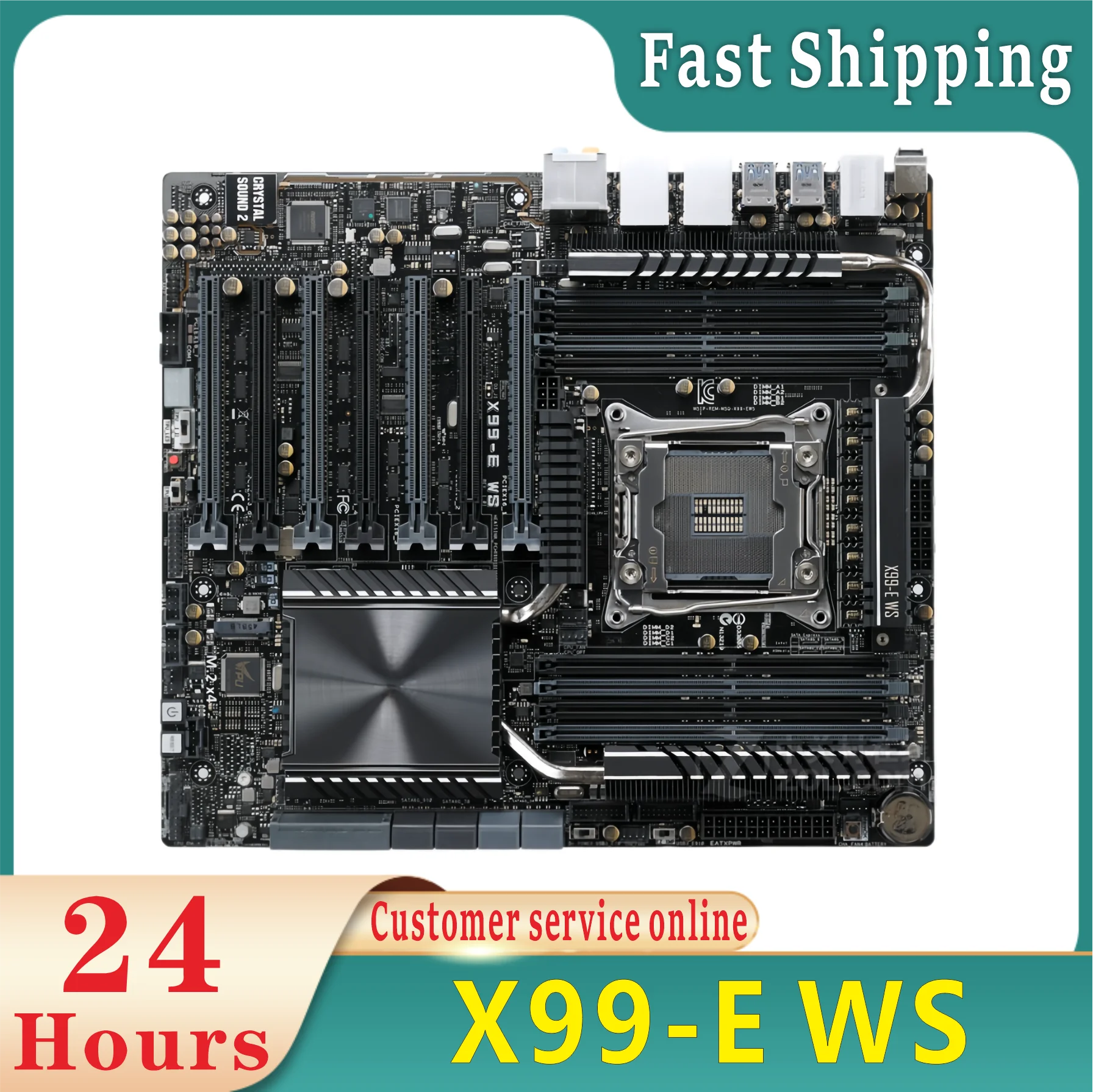 Intel X99 Motherboard X99-E WS Workstation 128GB, DDR4 3200 LGA 2011-v3 USB 3.1 CEB support ntel Xeon cpu E5-1600