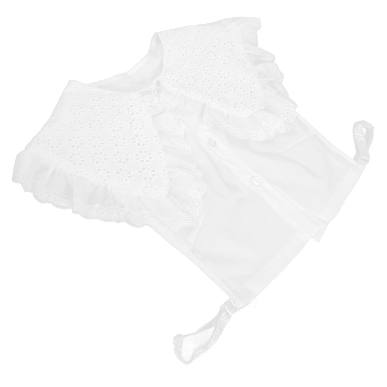 

Elegant Lace Ruffle Fake Collar For Women Detachable Collar For Sweaters Blouses Chic Dickey Collar Decoration